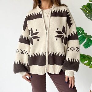 Grey Bandit Desert Nights Zip Up Sweater